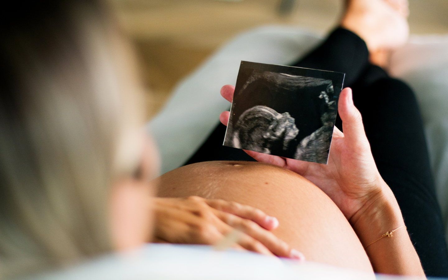 Pregnant person in the third trimester.